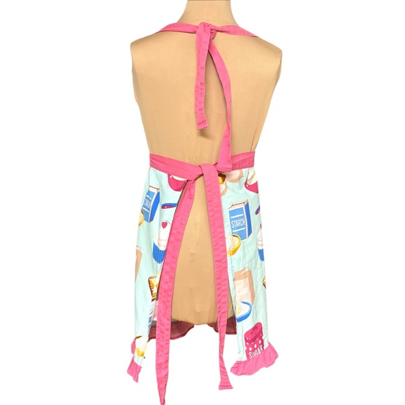 apron BAKERS GONNA BAKE tie back vintage baking cooking graphics Pantry cotton - Picture 4 of 9